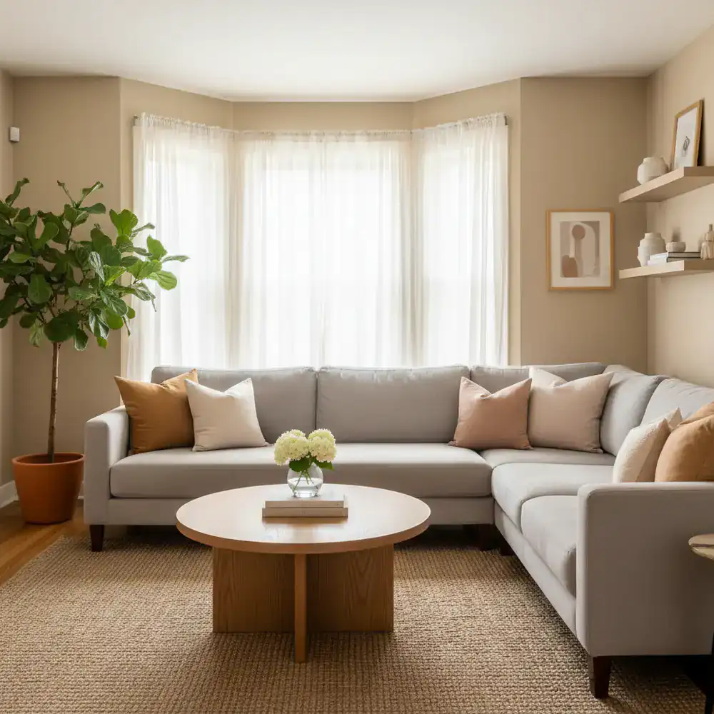 Freshly cleaned living room