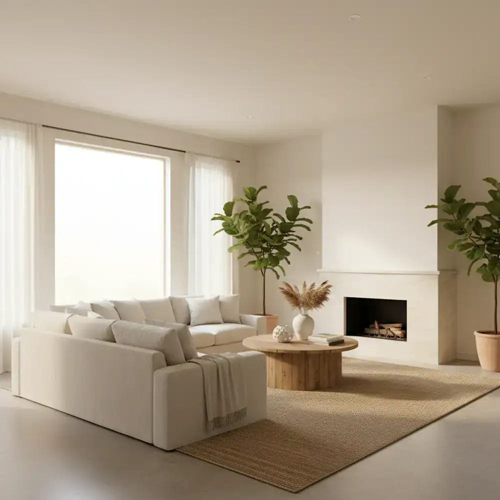 Dust-free bright and airy living room