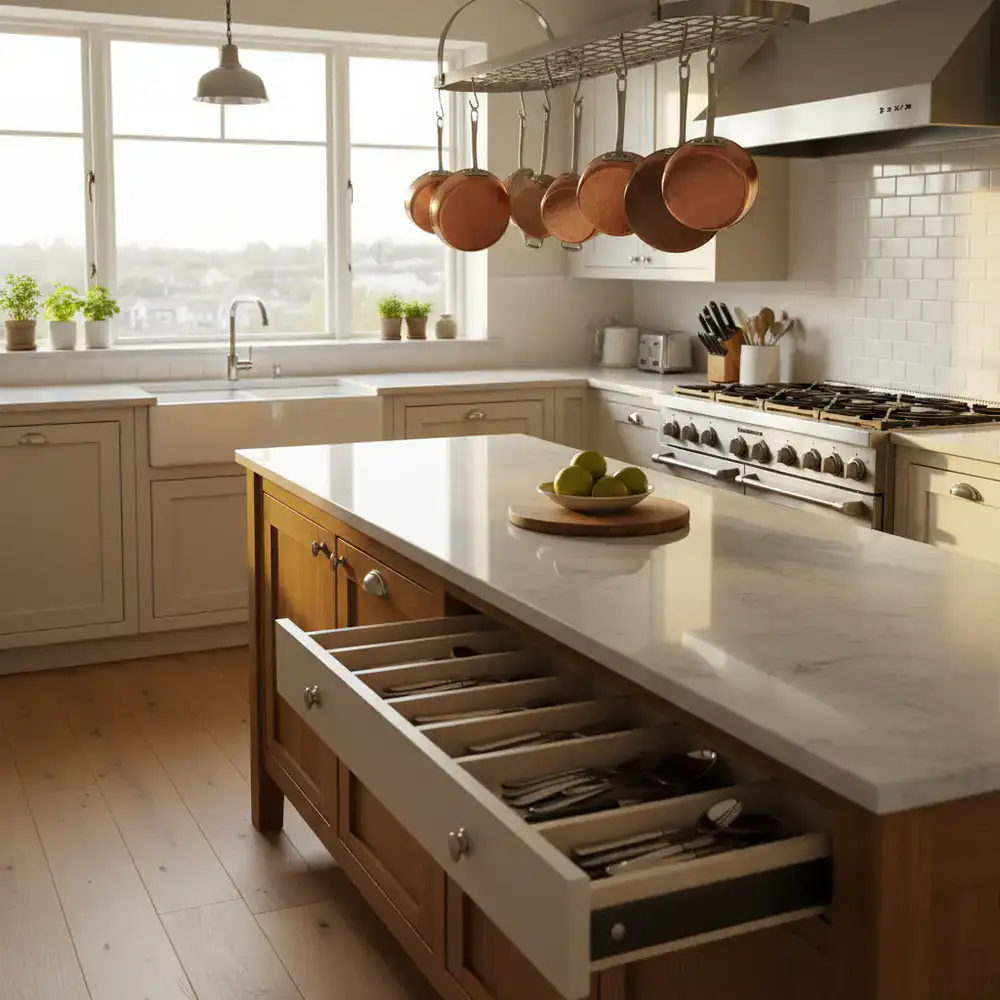 Spotless kitchen after deep cleaning