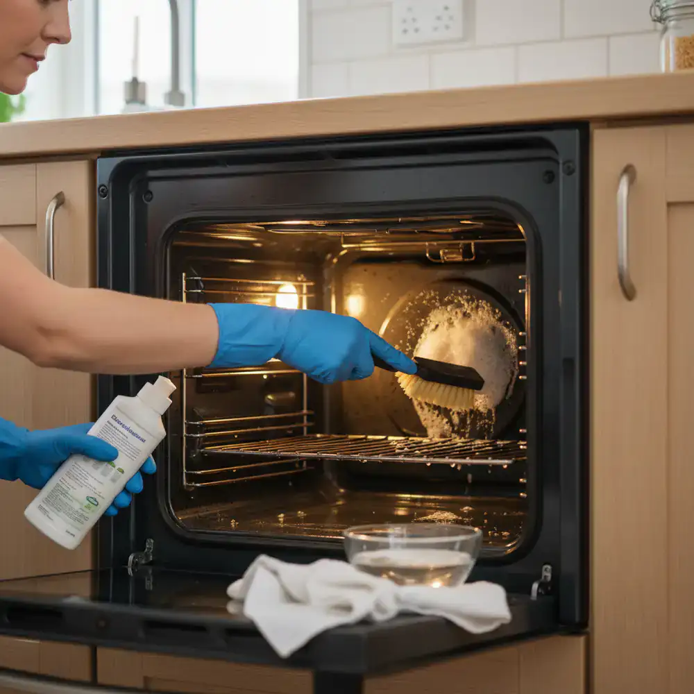 Cleaning the inside of an oven